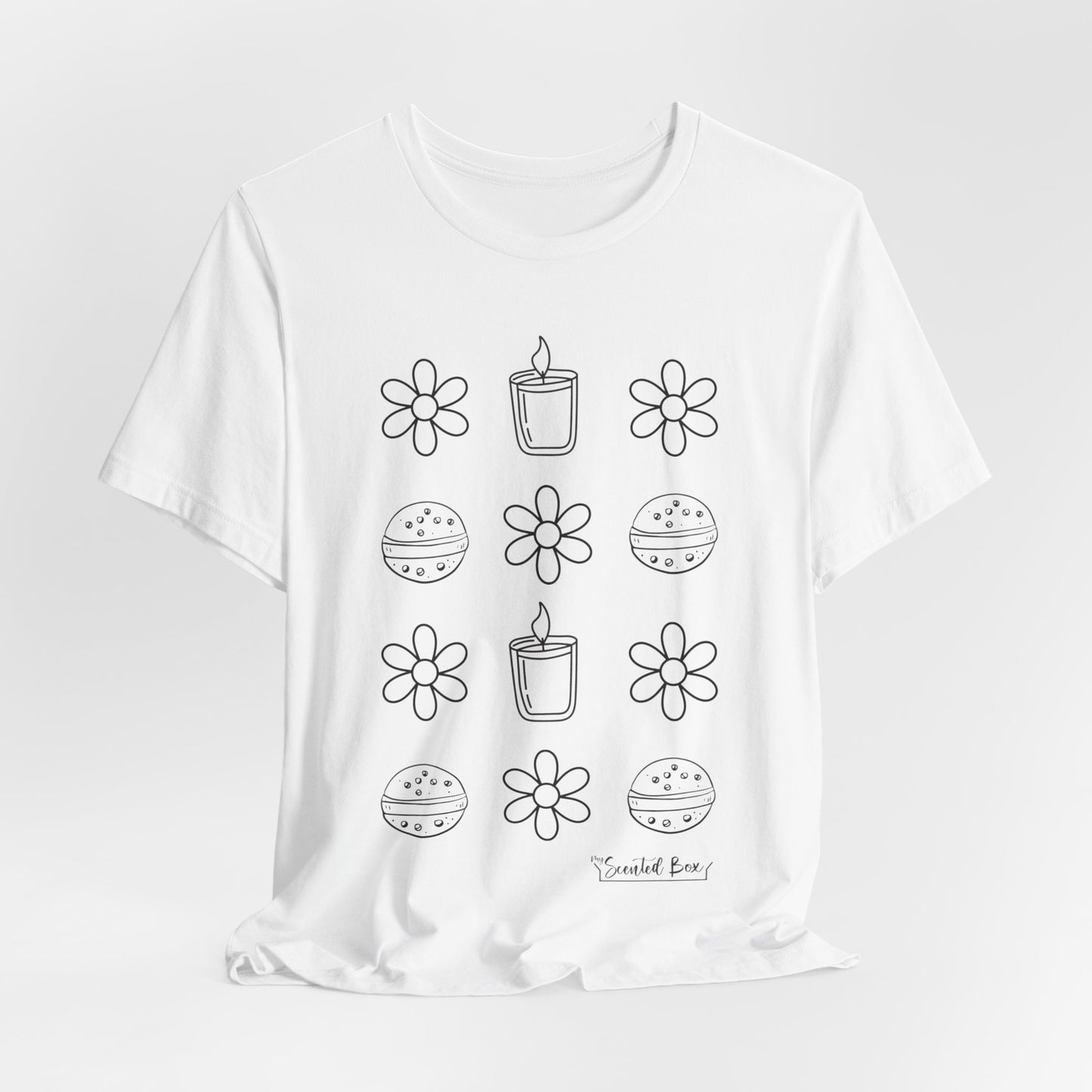 Flowery Candles Spa Day Jersey Short Sleeve Tee