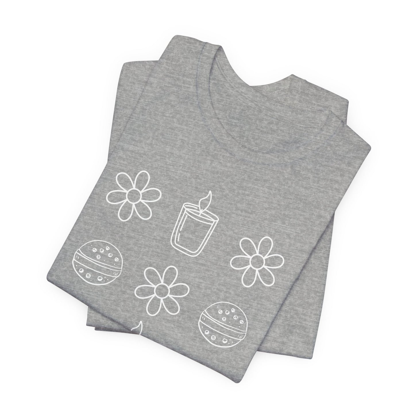 Flowery Candles Spa Day Jersey Short Sleeve Tee