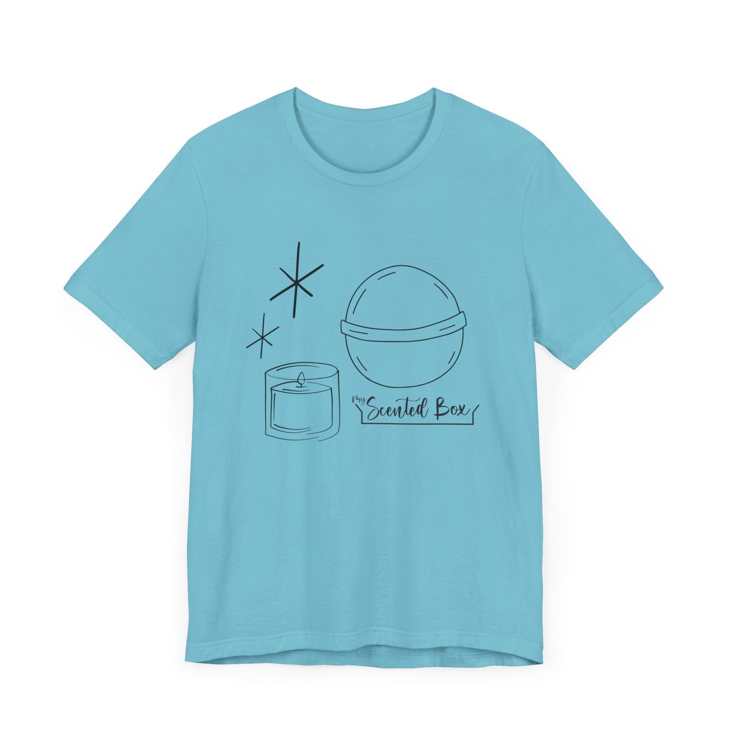 Sparkly Bath Bomb & Candle Spa Day Short Sleeve Soft Cotton T-shirt Jersey