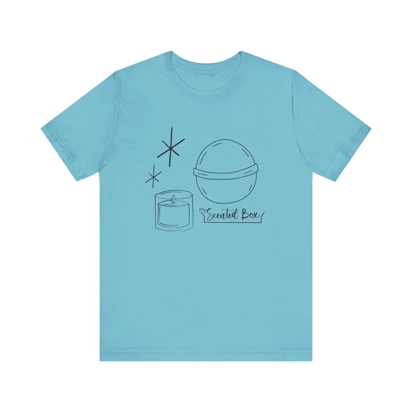 Sparkly Bath Bomb & Candle Spa Day Short Sleeve Soft Cotton T-shirt Jersey