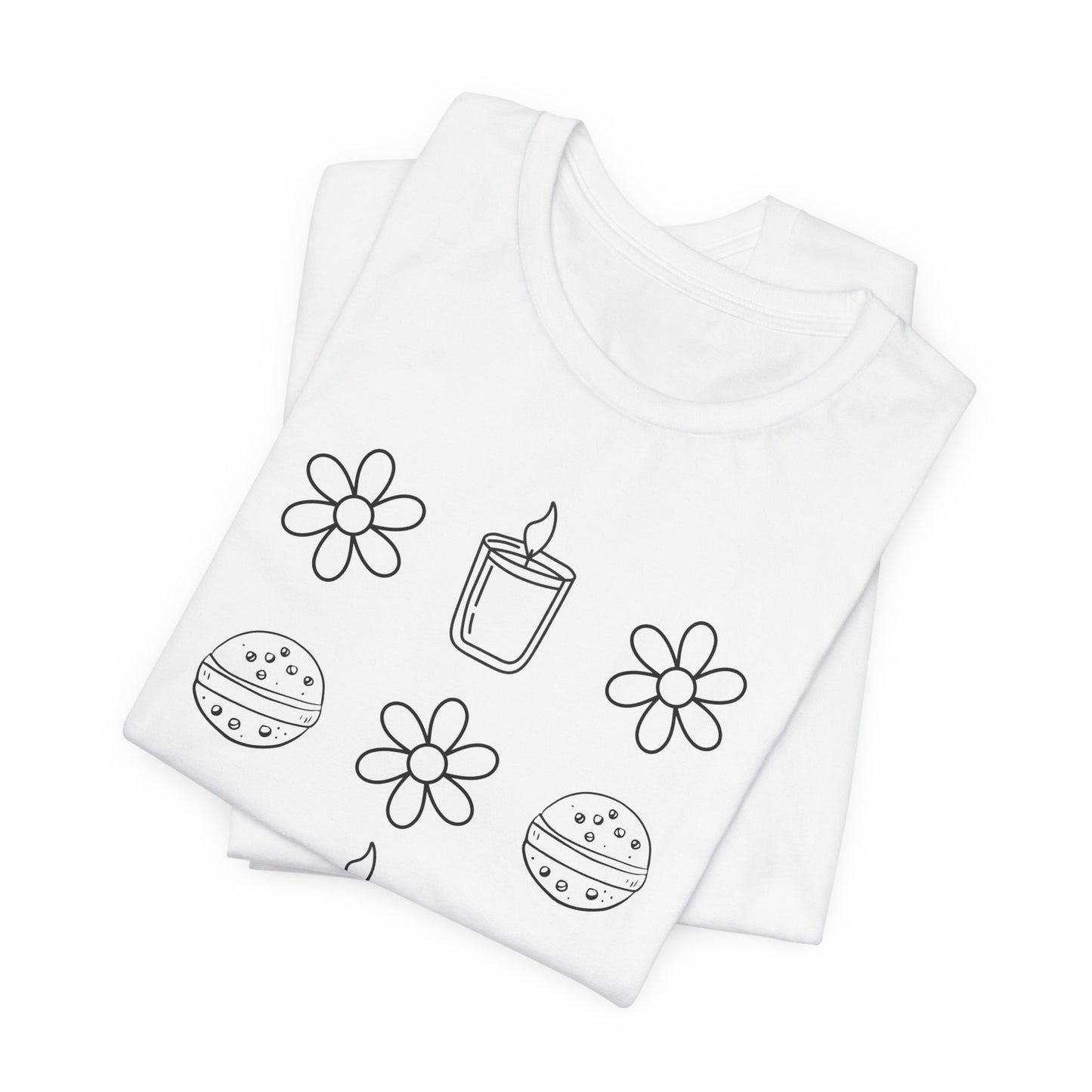 Flowery Candles Spa Day Jersey Short Sleeve Tee
