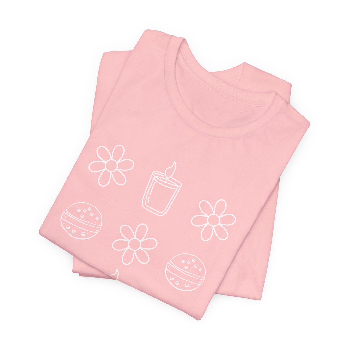 Flowery Candles Spa Day Jersey Short Sleeve Tee