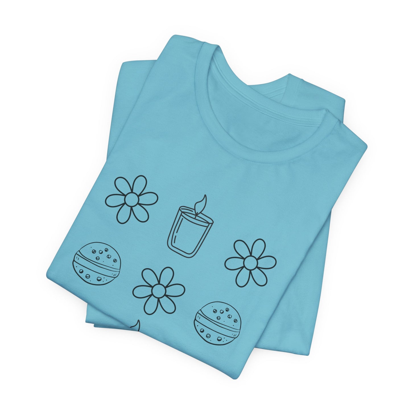 Flowery Candles Spa Day Jersey Short Sleeve Tee