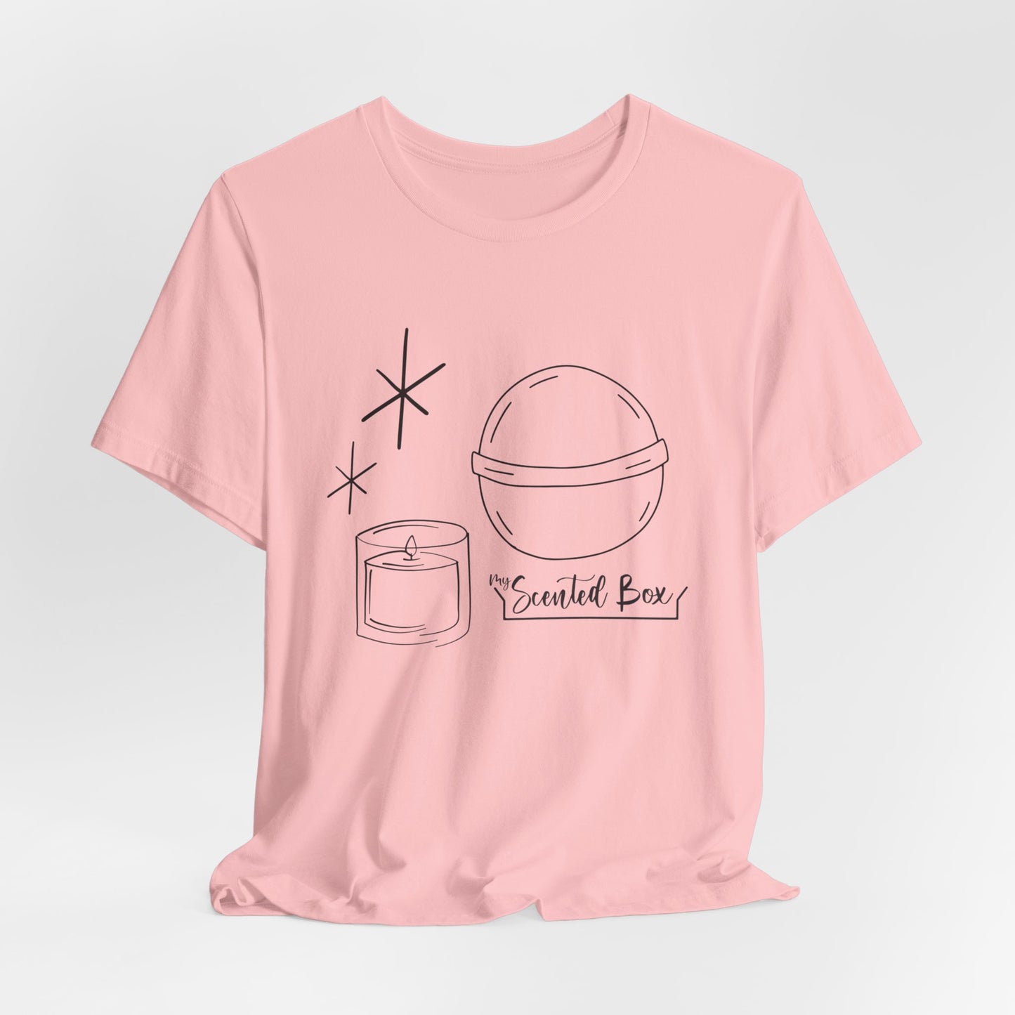 Sparkly Bath Bomb & Candle Spa Day Soft Cotton T-shirt Jersey