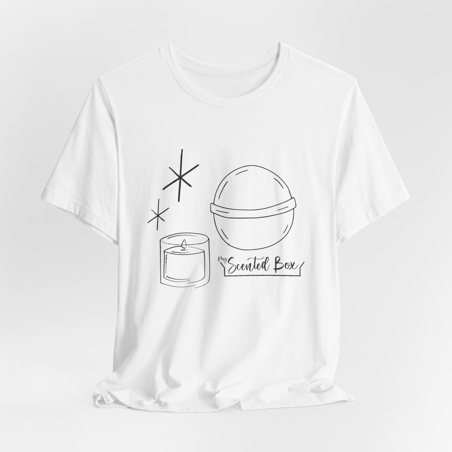Sparkly Bath Bomb & Candle Spa Day Soft Cotton T-shirt Jersey