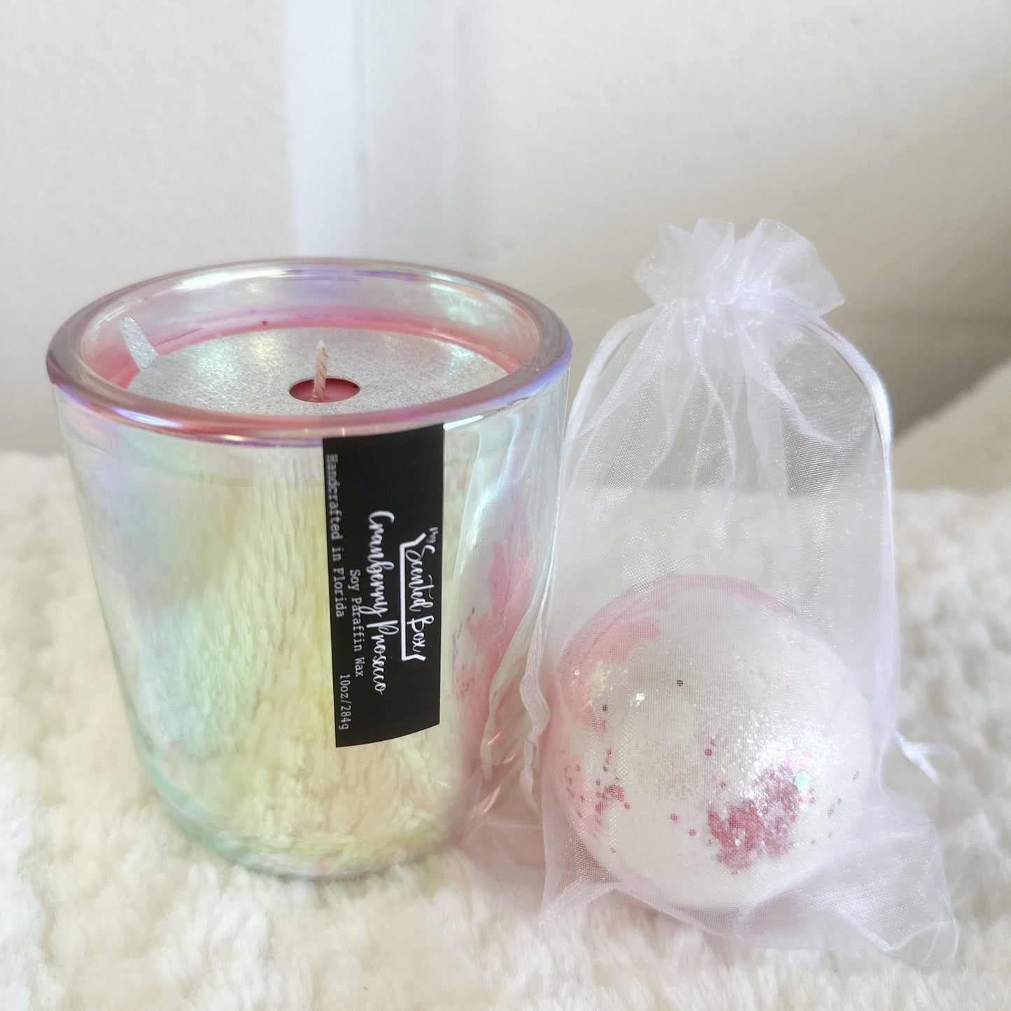 Barbie Theme Party Favor, Candle and Bath bomb Self Care Kit for Women, Gift Box