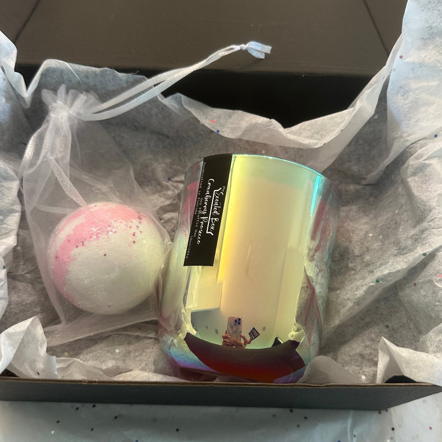 Barbie Theme Party Favor, Candle and Bath bomb Self Care Kit for Women, Gift Box