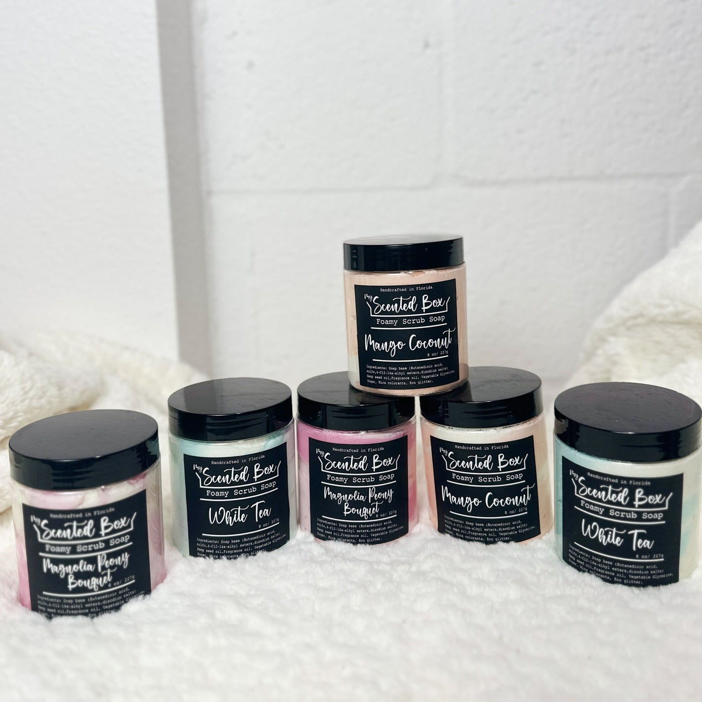 3pcs Foamy Soap Scrub for Aromatherapy, Spa Bath Gift for Relaxation, Christmas Present for Women