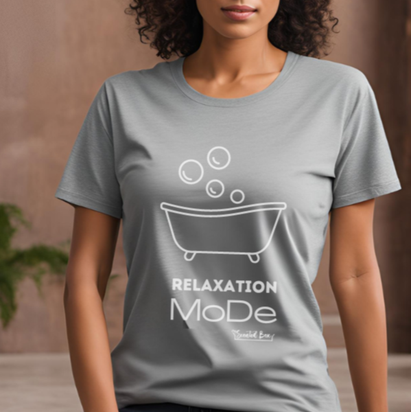Relaxation Mode Spa Day Crew Neck Soft Cotton T-shirt