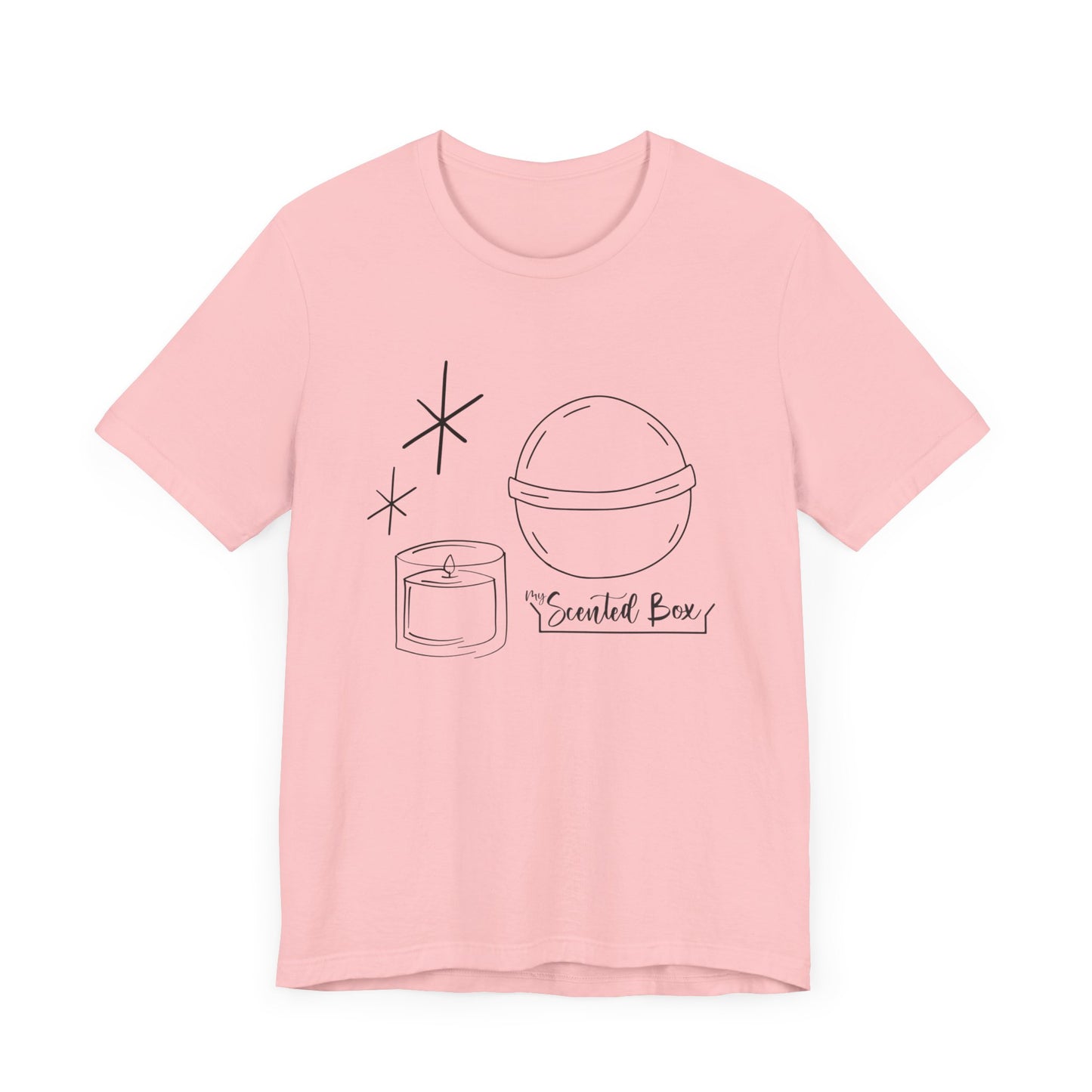 Sparkly Bath Bomb & Candle Spa Day T-shirt Jersey Short Sleeve