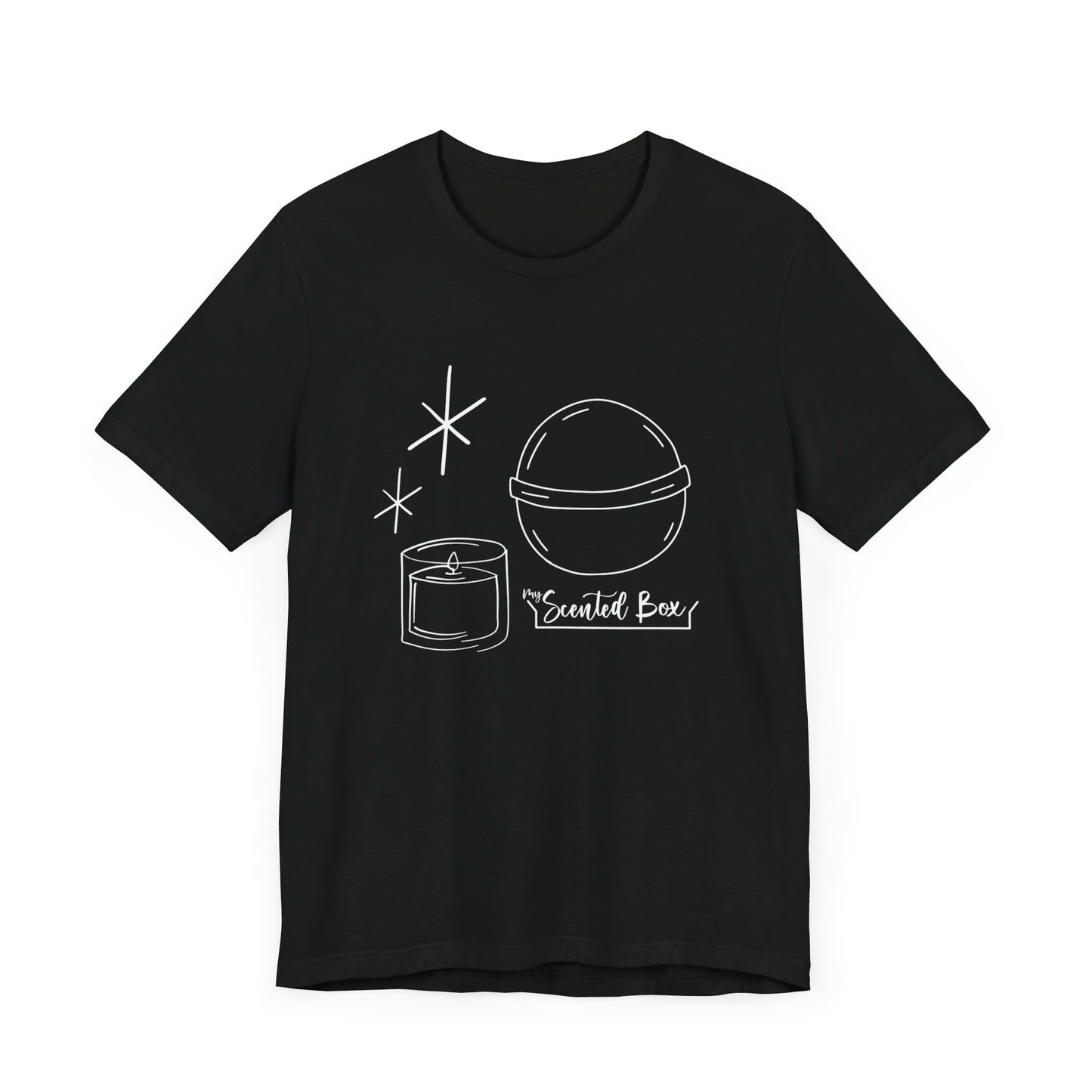 Sparkly Bath Bomb & Candle Spa Day T-shirt Jersey Short Sleeve