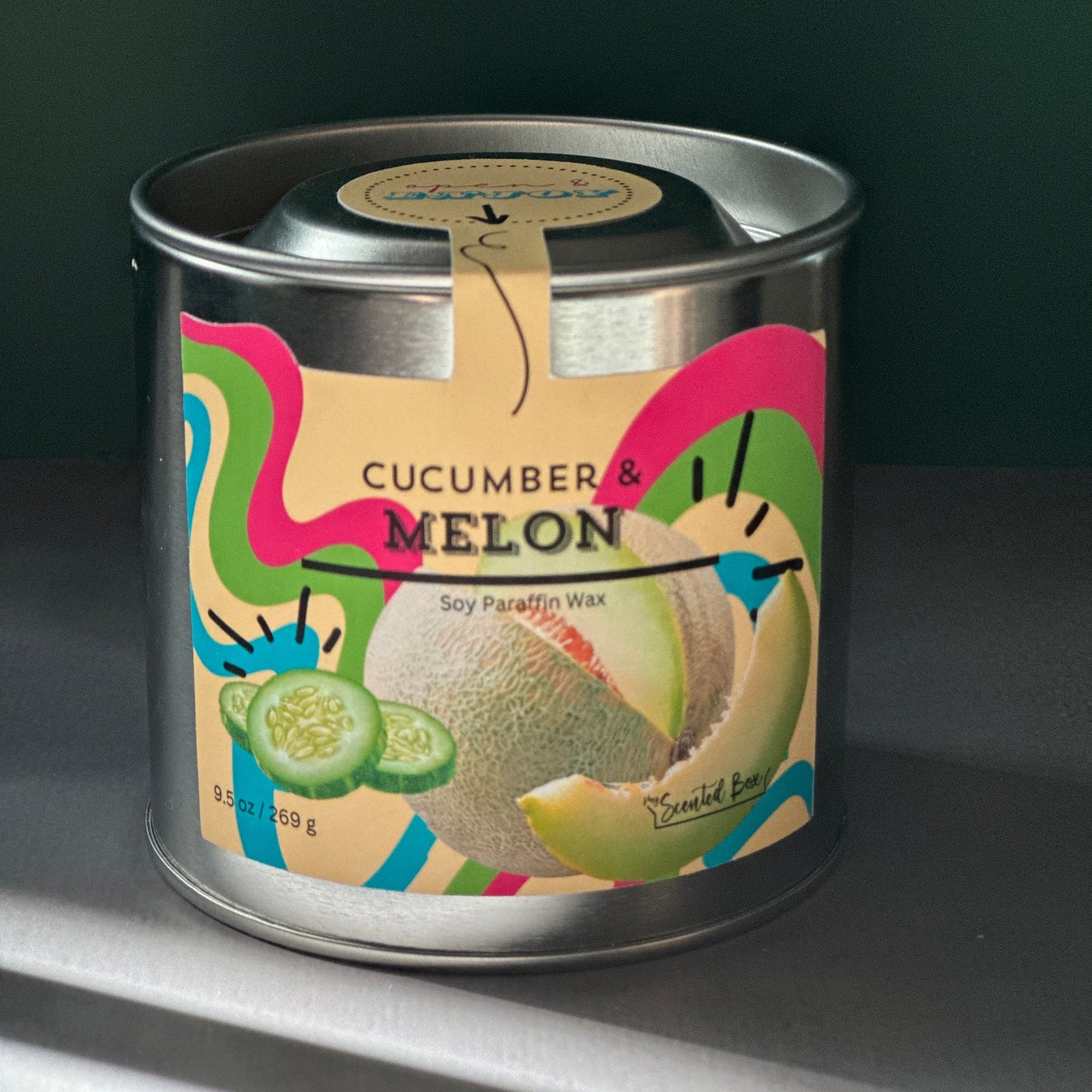 Paint Tin Container Candle, Gift for Candle Addict, Birthday Gift