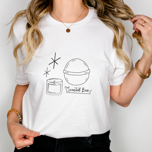 Sparkly Bath Bomb & Candle Spa Day Short Sleeve Soft Cotton T-shirt Jersey