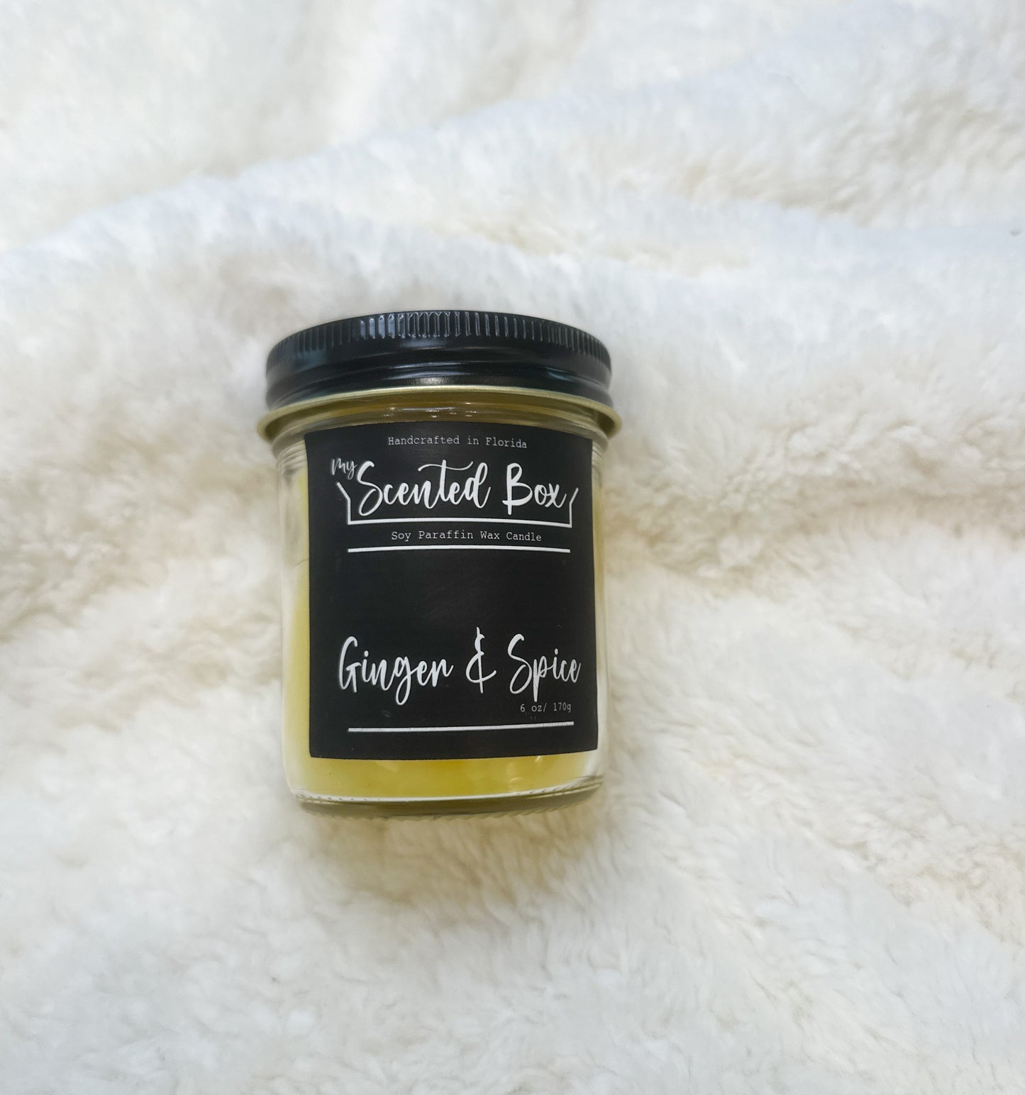 Scented Handmade 6 oz Soy Paraffin Candle, Candlelight Home Decor, Relaxation Present for Friend