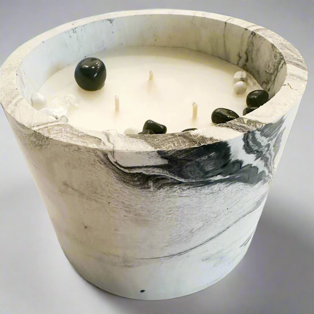 Large Concrete Vessel Candle for Home Decor, Aromatic Gift for Housewarming Party,  Gift Relaxation Birthday Gift for Friend