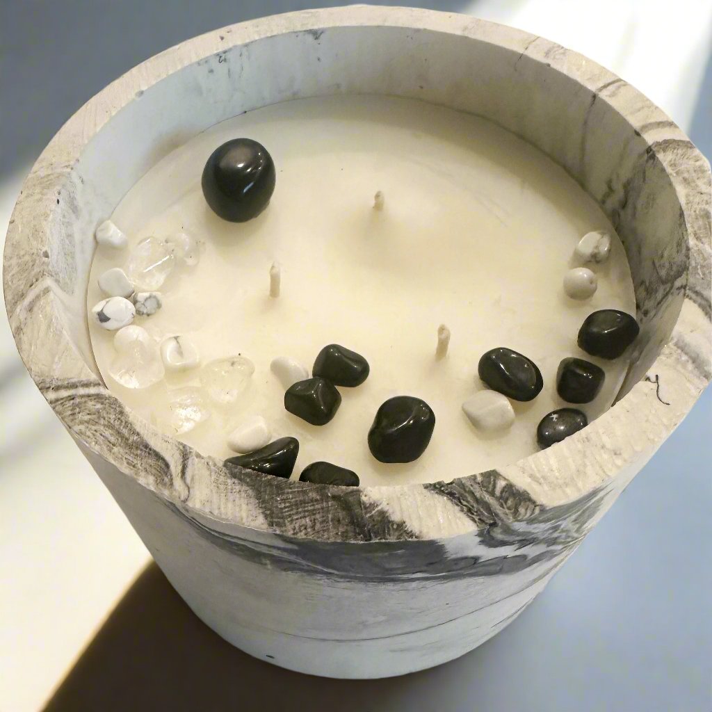 Large Concrete Vessel Candle for Home Decor, Aromatic Gift for Housewarming Party,  Gift Relaxation Birthday Gift for Friend