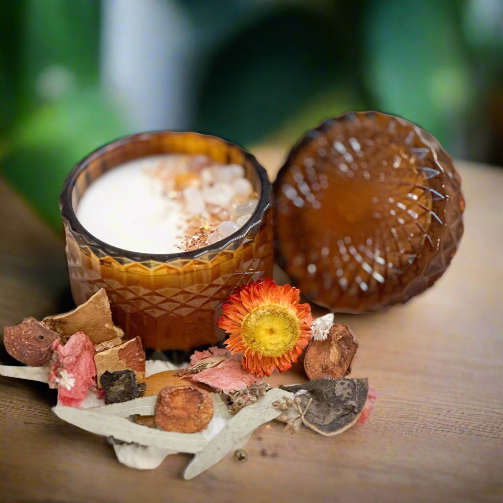 Modern Glass Vessel Candle for Fall Home Decor, Fall Friend Gift, Present for Women